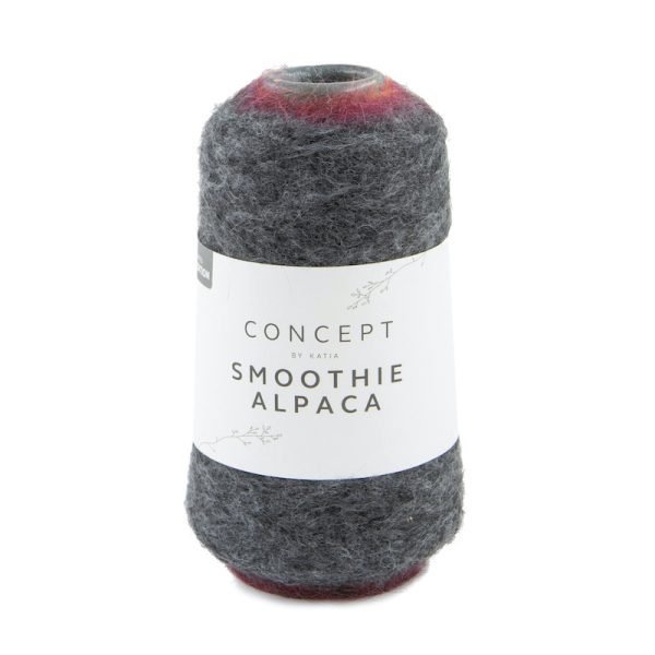 Lana kati Smoothie Naranja rojo gris oscuro 301