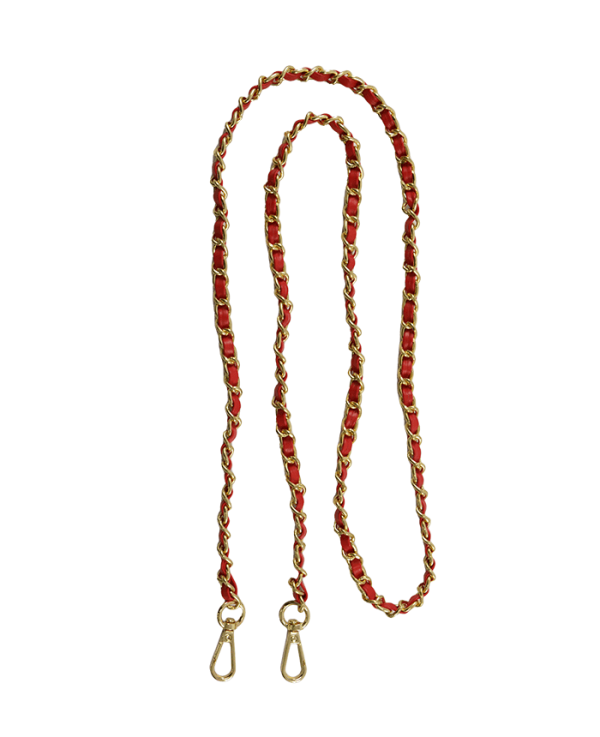 Cadena de metal con PU Naranja